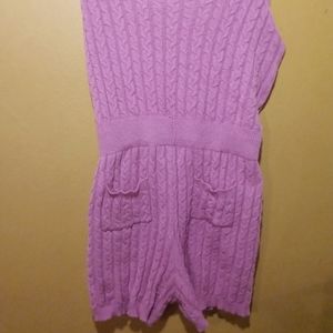 Romper pink cable knit